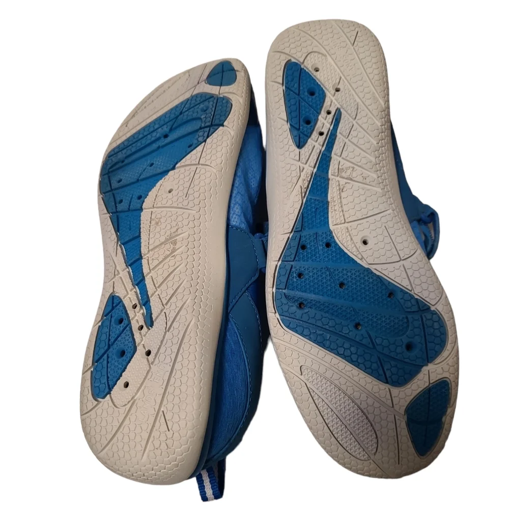 Lands End Water Mary Jane Shoes Turquoise & Blue Size 8-1/2B (Medium) - Picture 2 of 6